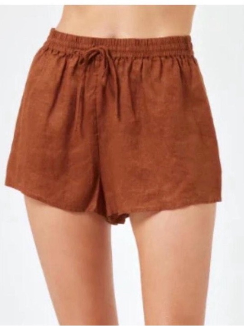 l*space Rust Brown Athletic Drawstring Shorts
